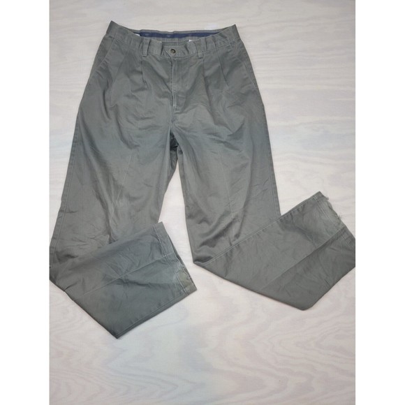 00'S Dockers Two-pleat linen pants slacks for men, size W32 linen Beige type Vintage Second Hand